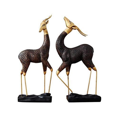Ornements de cerf en résine WXKAGF : le cadeau de pendaison de crémaillère idéal pour salon