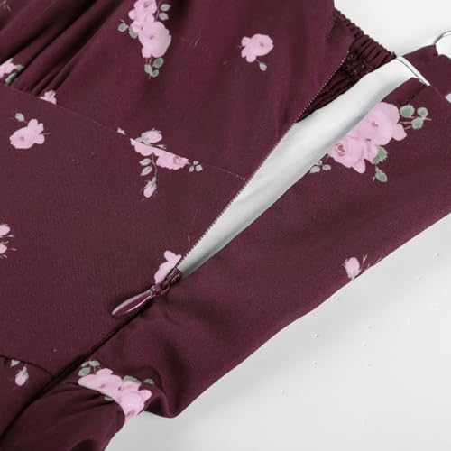 Image of Scarlet Darkness Floral Mini Corset Dress Women Teens Sundress with Pockets | Floral mini dress with adjustable straps, square neck, smocked back, left hidden zip, side pockets, flowy dual-layer hem