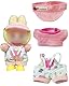 BPTRKOM 1 Set Kleidung Set für 17cm Plüschfiguren - DIY Kuscheltier Outfit mit Hoodie & Accessoires Weiche Bekleidung(Rosa)(Es Wird nur Kleidung verkauft, Puppen sind Nicht im Lieferumfang enthalten)