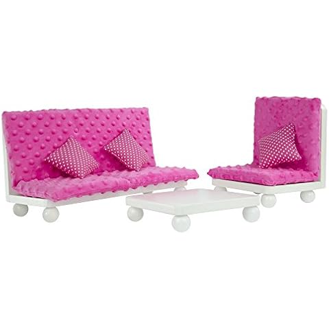 Olivias World 18 Zoll Babypuppen-Möbel Holz-Lounge-Sofa Puppenstuhl TD-11930A/B Cover