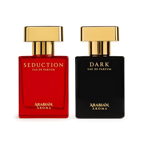 Image of Arabian Aroma Seduction & Dark Eau De Parfum | Premium Long Lasting Perfume Set for Unisex | Elegant, Captivating & Luxurious Fragrances | 30ml Each