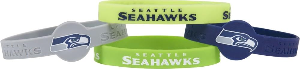 amincoNFL Silicone Bracelets, 4-Pack