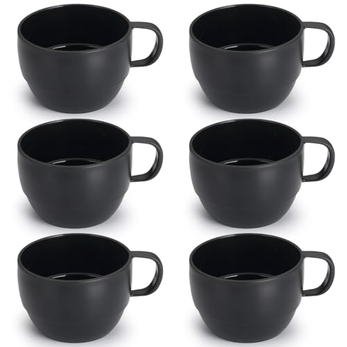 ReaNea Nespresso Tassen Set 350ml 6er, kaffeetasse groß, kaffeetassen set Langlebige leichte Plastikbecher für Zuhause, Outdoor, Picknick, Camping, Idee Geburtstagsgeschenk