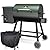 DAMNISS Wood Pellet Grill & Smoker 8-in-1 Multifunctional Portable BBQ Grill with Automatic Temperature Control, Rugged Wheels & Rain Cover, for Backyard Camping Outdoor Cooking Smoke, Bake and Roast