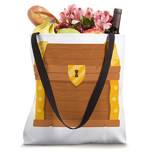 Bolsa para truco o trato tipo cofre del tesoro, bolsa tote miniatura 4