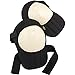 Custom LeathercraftV230 Stitched Plastic Cap Swivel Kneepads, Black/White