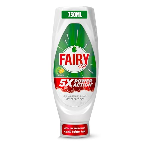 Fairy 5X Power Action Lime Dishwashing Liquid Soap 730ml