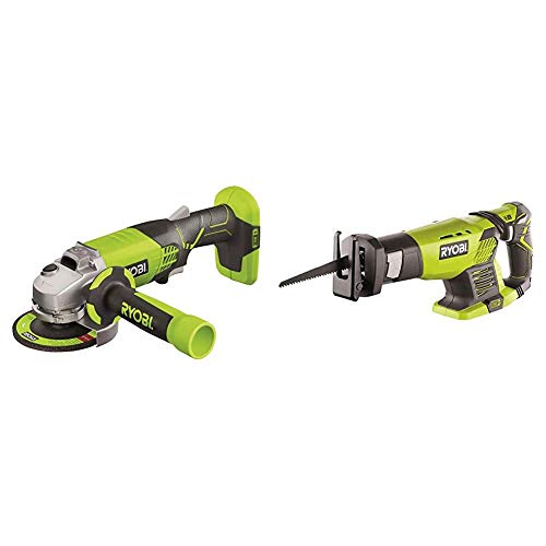Ryobi - R18AG-0 - Meuleuse Électrique sans fil - 18 V & Rrs 1801 M Scie Sabre sans Fil