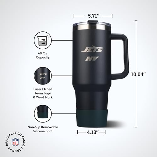Image of The Memory Company Officially Licensed NFL - New York Jets 46oz Game Day Tumbler with Laser Engraved Team Logo