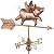 Good Directions 8840PR Flying Pig Cottage Weathervane, Polished Copper with Roof Mount