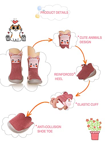 SeeyAN Baby Shoes First Walking Shoes Toddler Boys Girls Non Slip Rubber Sole Cartoon Slippers For Infant Indoor Baby Sock Shoes