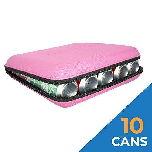 Bevpod Ultra Slim Cooler - Leak-Proof 3 X 10.5 Mini Cooler Small For 10 Beer Cans – Portable Iceless Cooler For Picnics, Hiking, Camping, Beach, Travel, Park - Shoulder Strap & Ice Sheet Included #TOP1