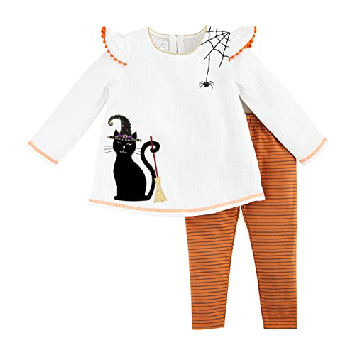 Image of Mud Pie Baby Girls' Mud Pie Girl Black Cat Tunic and Legging Set