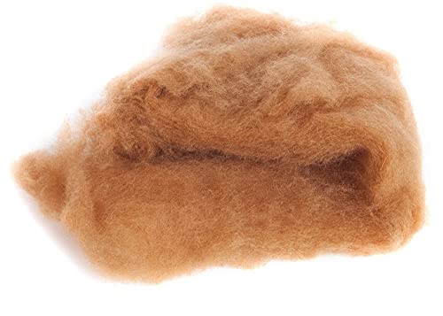Image of Desert Breeze Distributing - Maori Wool Roving, Special Blend of New Zealand Wools by DHG for Needle Felting and Wet Felting, Carded Fleece Batt, 100% Pure, 3.5 OZ, 27 Micron - Color Cinnamon