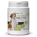 ReaVET Z-Blocker Anti Zeckenmittel Hund, 120 Tabletten für bis 8 Monate, nie mehr Zecken, Anti Zecken Hund, Zeckenschutz Hund, Zeckenschild