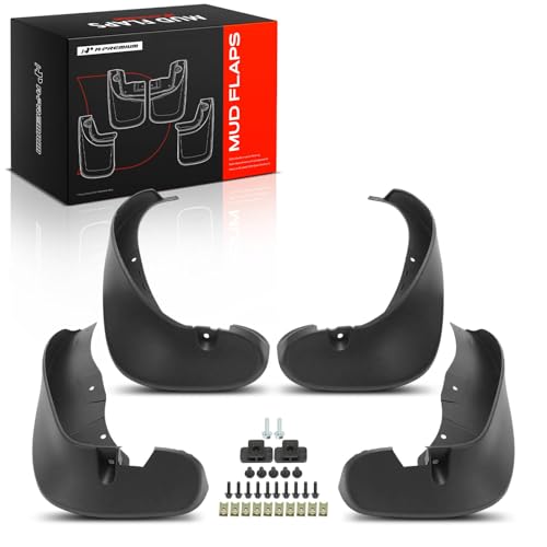 A-Premium Mud Flaps Compatible with Mazda Miata 1990-1997 Convertible, No Drilling Required Mud Guards with Hardware Accessories, Set of 4 Front and Rear