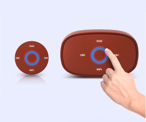 Image of KinGone K5 Bluetooth Speaker with TF Car MP3 Player and Handsfree - 360-degree and Both of Top & Bottom Surround Sound & Super Bass Blue AD