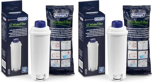 De'Longhi Cartouche Filtrante DLSC002, Filtre a Eau Machine a Café (Lot de 2)