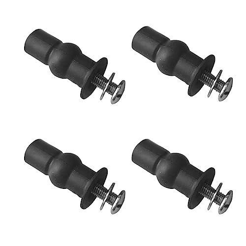 4 Pack Toilet Seat Expansion Screw Toilet Seat Hinges Replacements Fixings Nuts Screws Accessories Universal Black