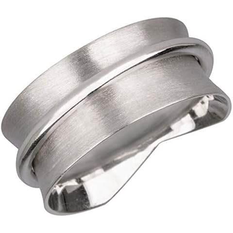 Energy Stone Minimalism Sterling Silver Meditation Spinner Ring (Style UK71) (L 1/2) Cover