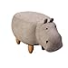 Produktbild Wonderhome Polsterhocker fürs Kinderzimmer Tierförmig Fußhocker Polsterhocker Kunstleder Sattel Fußstütze Hocker Polsterhocker mit Deckel(Nilpferd)