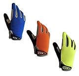 Amrta Fahrradhandschuhe Kinder MTB Jungen Mädchen 2-11 Jahre Roller Skate Sport Handschuhe (Vollfinger Blau, XL)