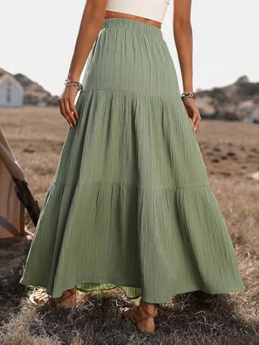 Solid Color Button Front Skirt Basic Women's Summer Casual Vinage Skirt2