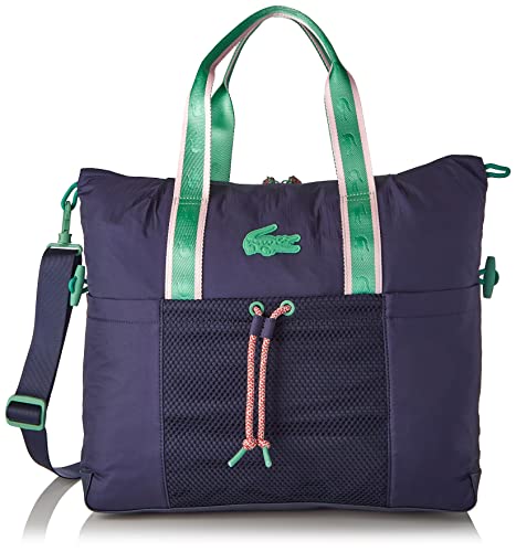 Lacoste Unisex NU3839WL duffelväska, Marine 166 Trefle Lotus I, en storlek, Marin 166 Trefle Lotus I, En storlek