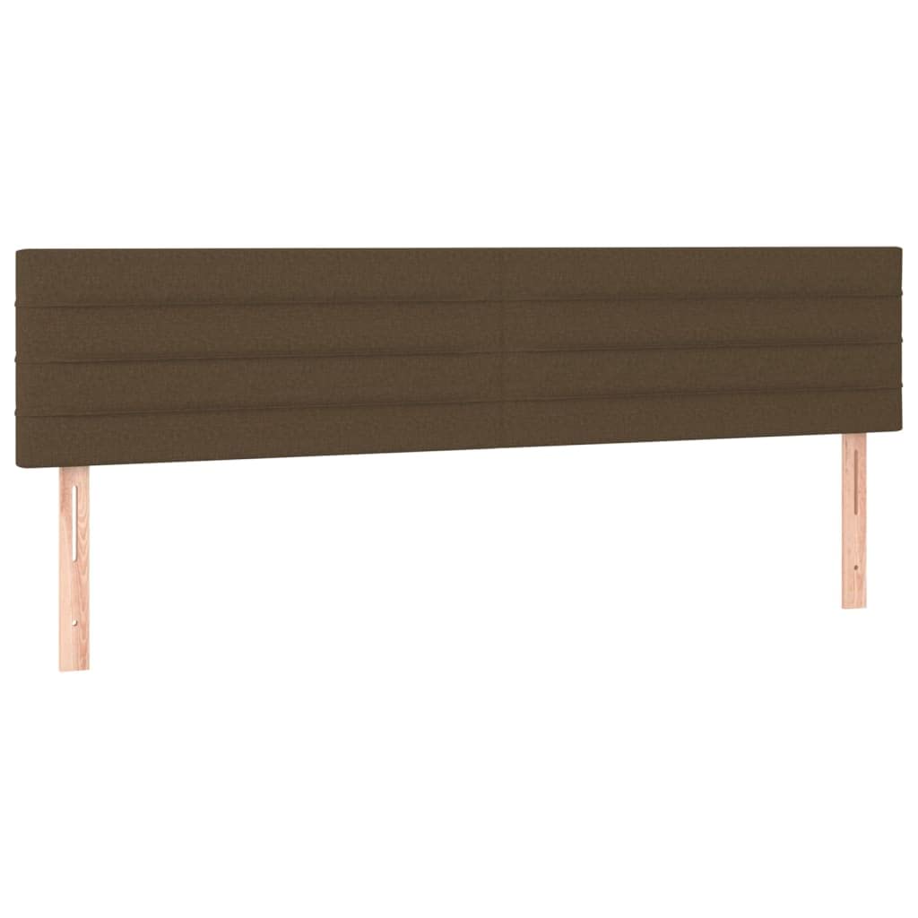 Łóżko kontynentalne z materacem ciemnobrązowym, 160 x 200 cm, materiał z regulacją wysokości, materac ze sprężynami kieszeniowymi, ochraniacz na materac, łóżko do sypialni, łóżko rodzinne