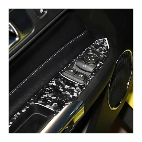 Bouton vitre électrique Mustang carbone forgé décoration luxe - 7