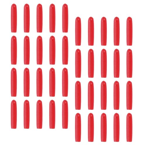MUCKLILY Fundas de Silicona para Pinzas de Injerto de Pestañas 120 Unidades Protectores Antideslizantes para Puntas de Pinzas Acodadas Color Rojo Accesorio para Cuidado y Protección