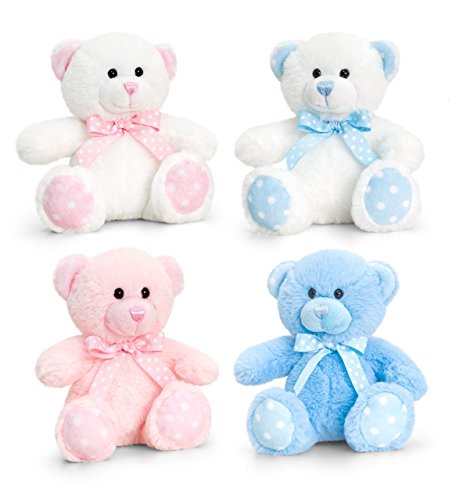 Lashuma Keel Baby Plüschtier Bär Rosa, Kuscheltier Teddy sitzend 25 cm – Bild 3