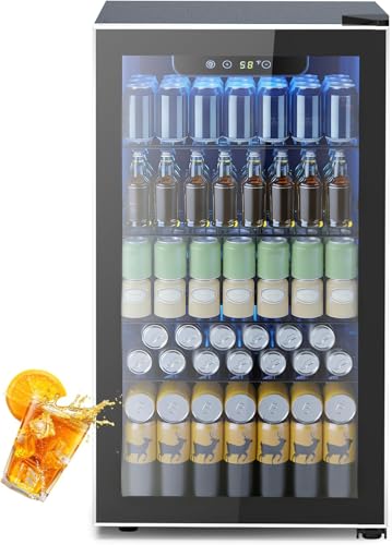 Electactic Mini Fridge 130 Can Beverage Refrigerator...