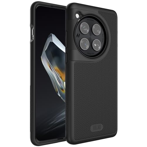 Image of TUDIA [MergeGrip for OnePlus 12 5G Back Cover - Military Grade Drop Tested Dual Layer Shockproof Anti-Slip Heavy Duty Protective Case- Matte Black