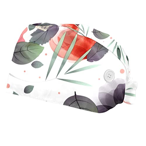 Chapeaux de travail unisexe motif fleurs et crânes contre la transpiration et les cheveux rebelles