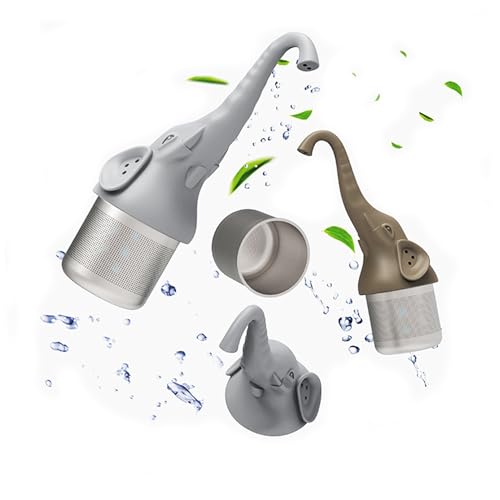 katmerio Lot de 2 infuseurs à thé en acier inoxydable et silicone, passoire à thé pour thé en vrac, pince à tamis à mailles fines, boule à thé pour un plaisir optimal du thé