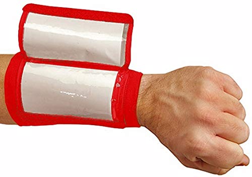Martin Sports Single (1) Adult 3-Pocket Football/Baseball Wrist Coach (Red)
