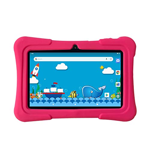 Pritom 7 inch Kids Tablet | Quad Core Android,1GB RAM+16GB ROM | WiFi,Bluetooth,Dual