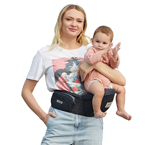 Hip Baby Seat Carrier-Ergonomic Infant Carrier Waist Seat for Newborn to Toddler (0-36Months) Adjustable Waistband with Pockets