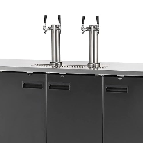 Miniatura 3 de Arctic Air ADD72R-2 - Enfriadordispensadorkegerador de cerveza de doble grifo de 73 pulgadas color negro 115 V