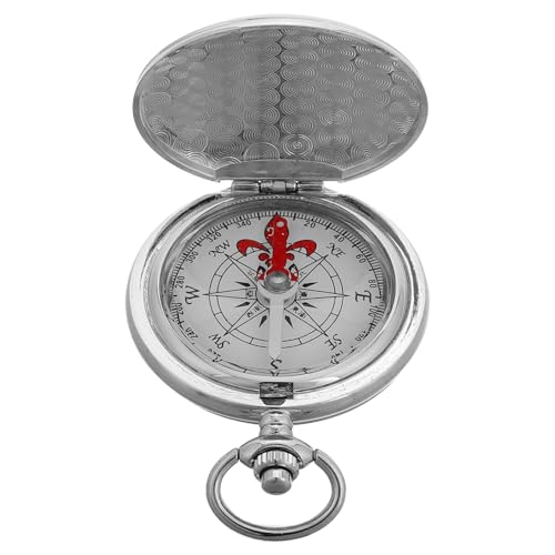 Brújula de bolsillo luminosa vintage de aleación de zinc miniatura 1