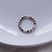 Tourmaline Amethyst Crystal Ring Handmade Silver Wire Wrap Beaded Braided Eternity Stackable Finger Ring Nature Stone Jewelry for Women Gift (tourmaline)