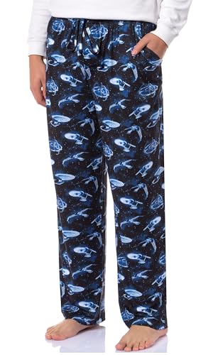 Star Trek Adult The Next Generation TNG USS Enterprise DS9 Klingon Ships Pajama Pants Loungewear Men Women