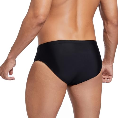 Classic Men Swim Briefs Mid Rise Bikini Swimwear Quick Drying Boxer Surfing Swim Pants Boardshorts Stretch Swimtrunks4