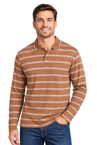 Image of SANE ORIGINALS Full Sleeves Textured Polo Tshirt for Men with Pocket || Long Sleeves Collar and Pocket T-Shirt for Men
