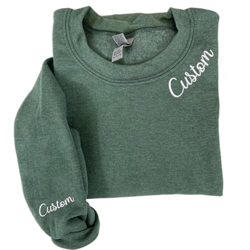 GODMERCH Custom Embroidered Sweatshirts Design Your Own Sweatshirt For Women Daily Wear