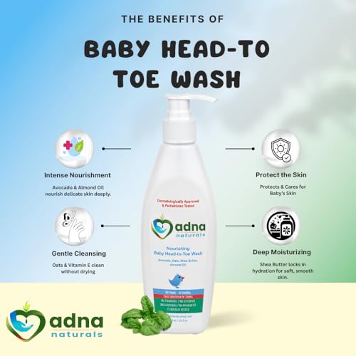 Image of Baby Head-to-Toe Wash | No-Tears | Avocado, Oats, Shea Butter, Almond Oil & Vitamin E | Dermatologist Approved + Pediatrician Tested