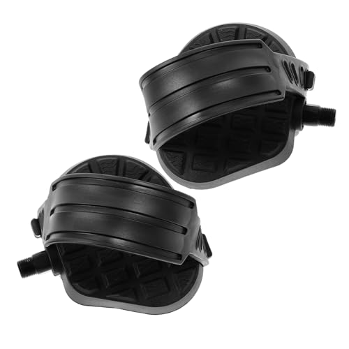 BESPORTBLE 2 Piezas Pedal Giratorio Ciclo Bicicleta Estática Pedales con Correas Pedales De Montaña Pedales De Bicicleta De Repuesto Bicicletas Deportista Cable De Freno El Plastico Black