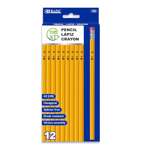 Lápices BAZIC PRODUCTS #2 HB Amarillo, Pack de 12 miniatura 1