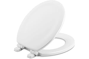 KOHLER Stonewood Quiet-Close Round Toilet Lid with Whisper-Close Technology